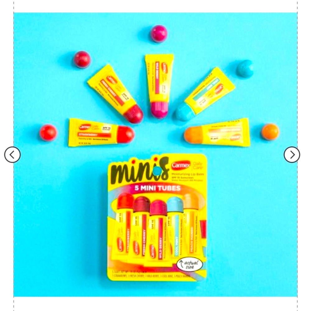 5 Pack Carmex Daily Care Moisturizing Flavor Mini SPF 15 Lip Balm